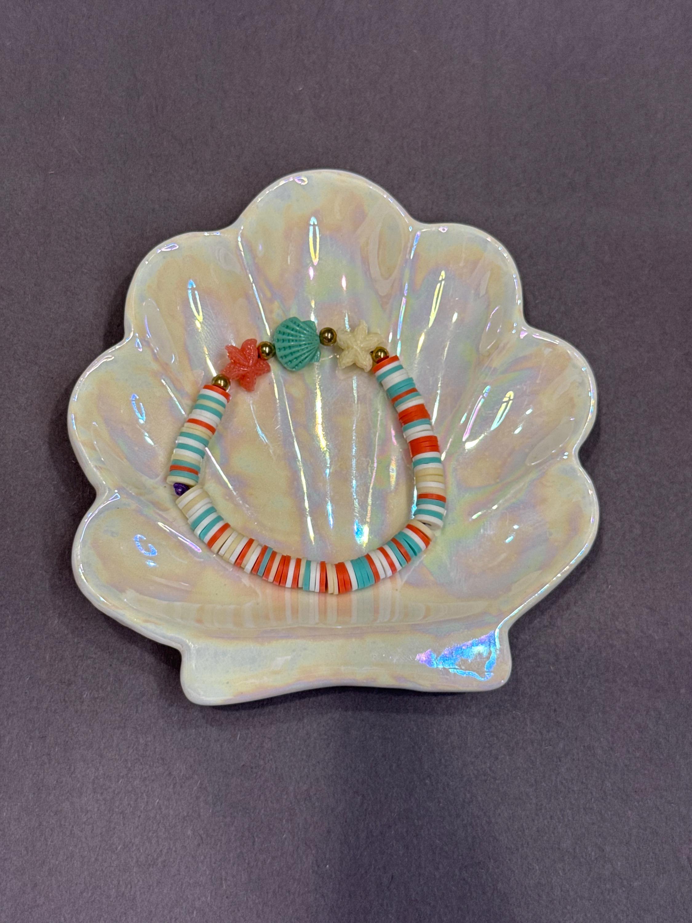 beach side clay bead bracelet