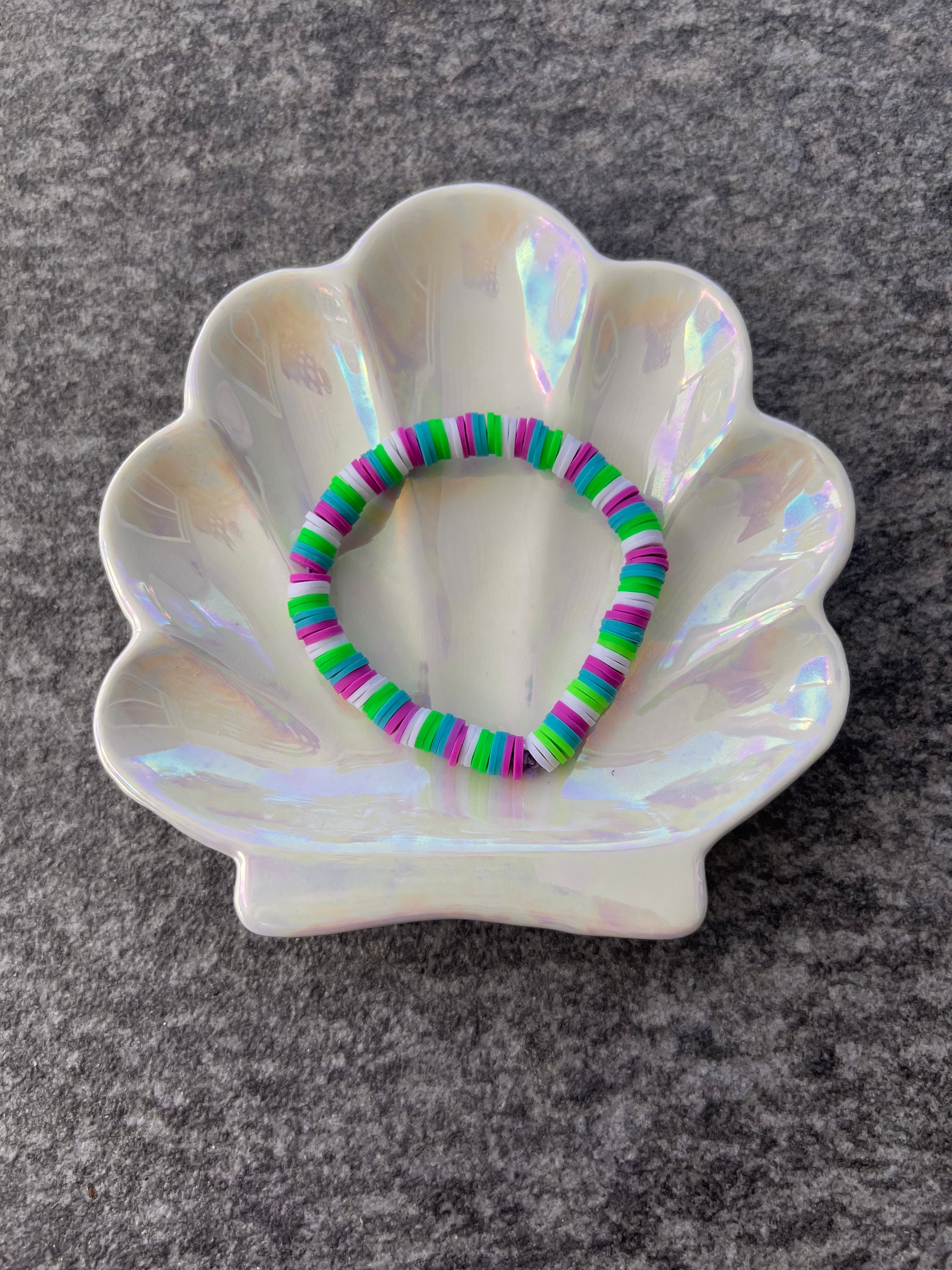 Candy clay bead bracelet