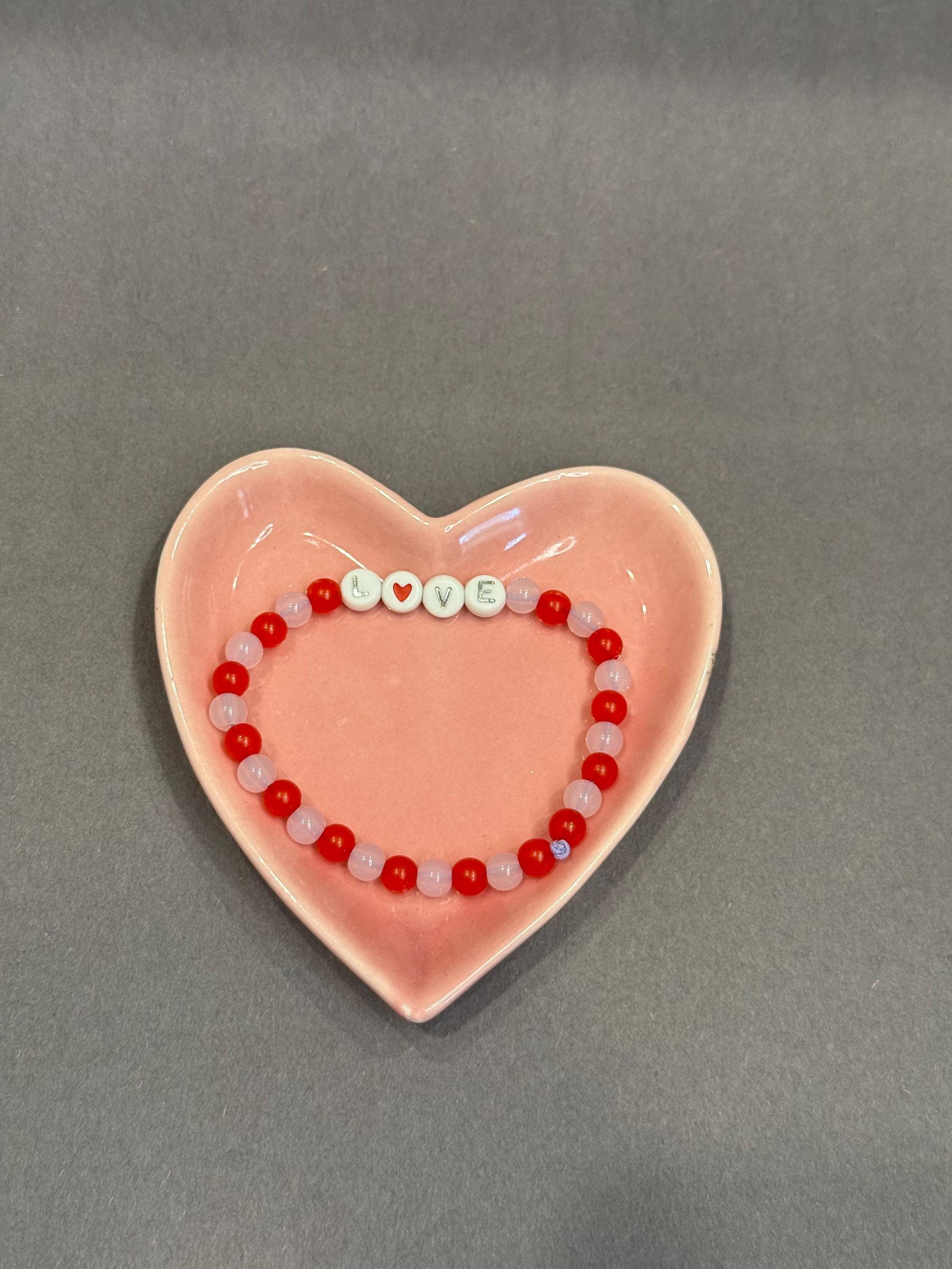 love beaded bracelet