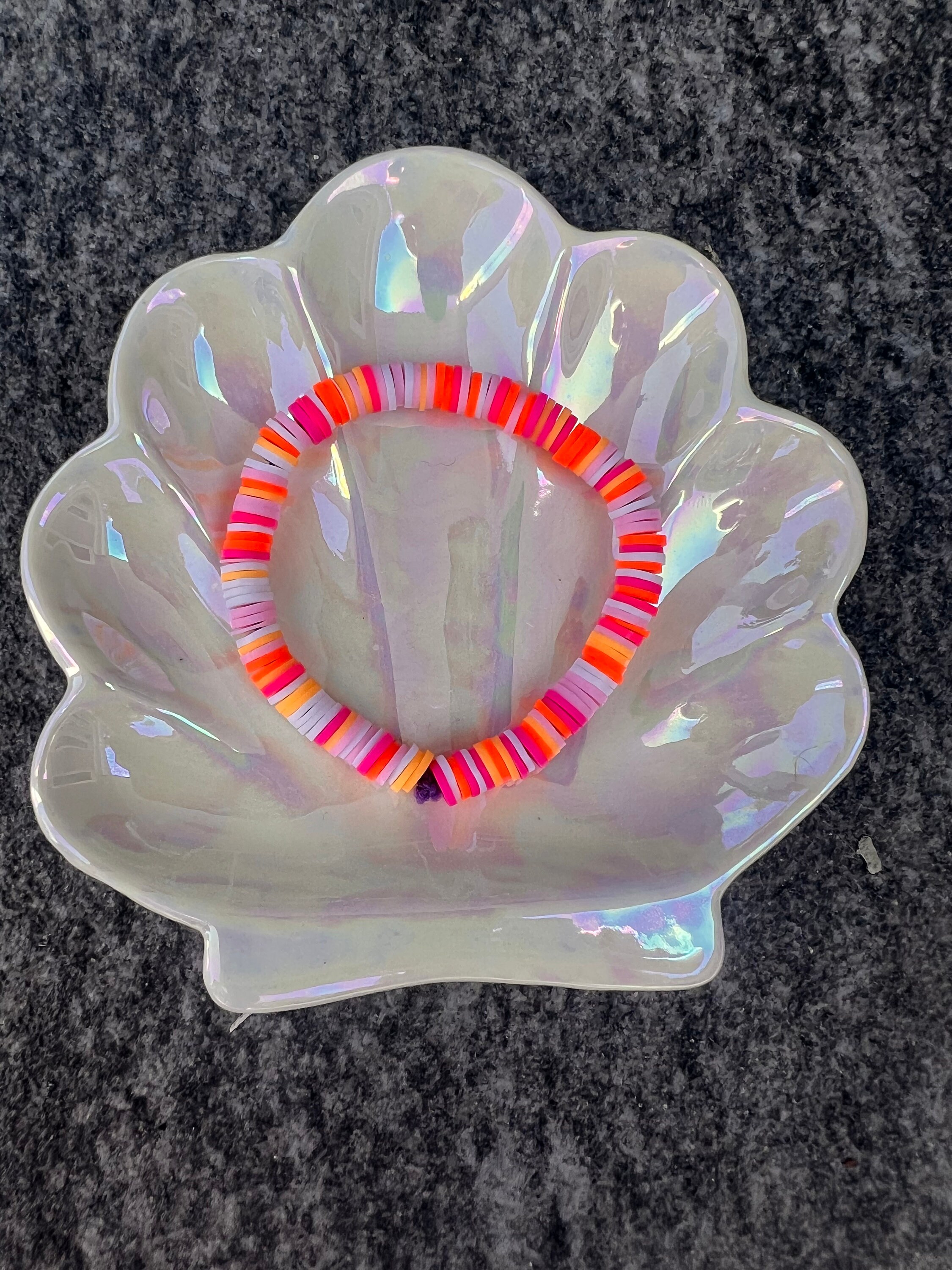 Sunrise clay bead bracelet